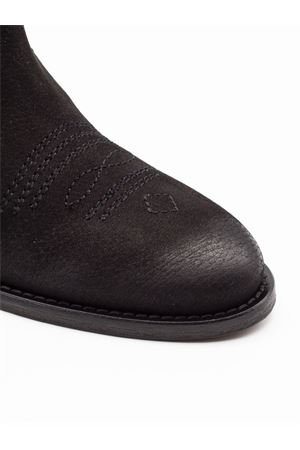 Stivale texano in nubuck nera VIA ROMA 15 | 4378NERO